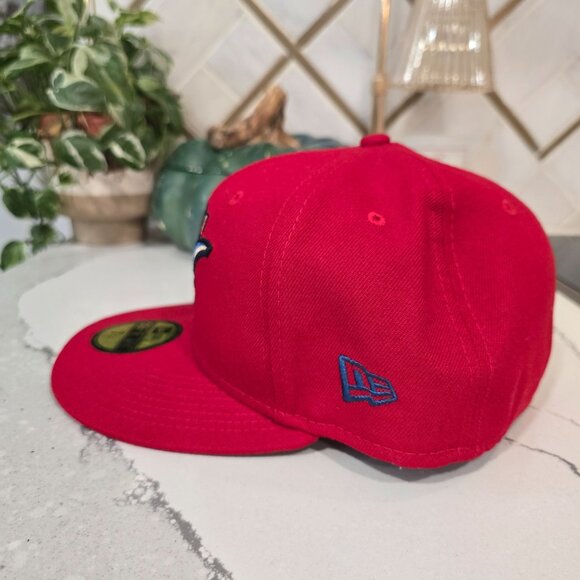 New Era Clearwater Threshers 59FIFTY Red Fitted Hat 7 1/4 With Shark Baseball - Picture 5 of 10
